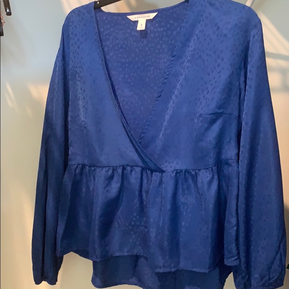 Popsugar blue shirt